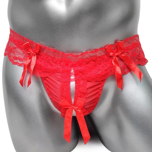 Lace & Bows Sissy Thong - Sissy Panty Shop