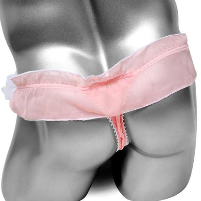 Chiffon Pink Sissy Thong - Sissy Panty Shop