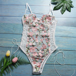 "Sissy Adelle" Floral Bodysuit - Sissy Panty Shop