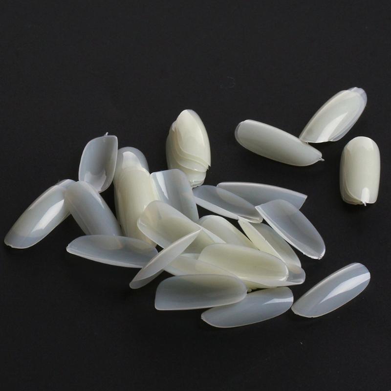 50Pcs Natural White Ultra-Thin False Nail Tips - Sissy Panty Shop