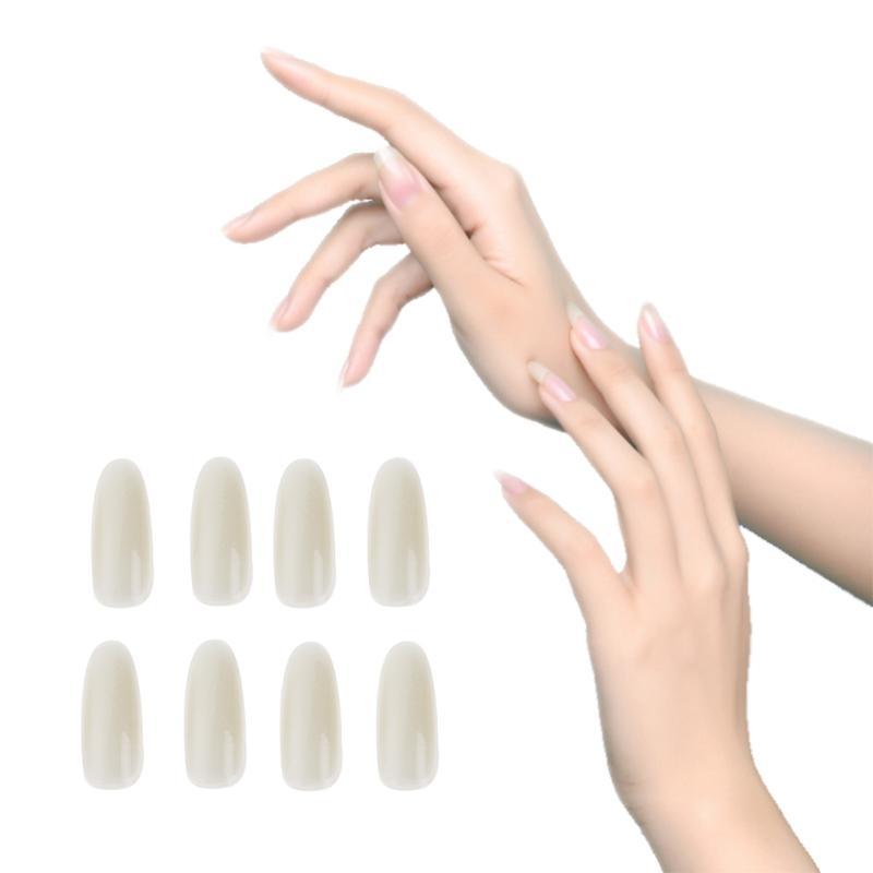 50Pcs Natural White Ultra-Thin False Nail Tips - Sissy Panty Shop