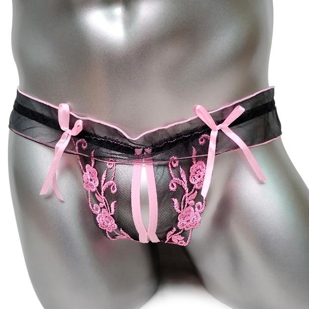 Open-Crotch T-Back Thong - Sissy Panty Shop