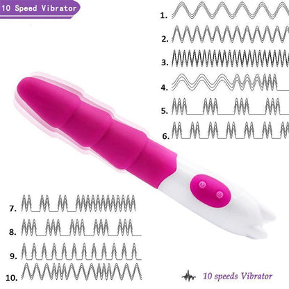 10 Speed Anal Plug Vibrating Dildo - Sissy Panty Shop