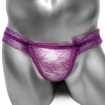 Big Bow Lace Sissy Thong - Sissy Panty Shop