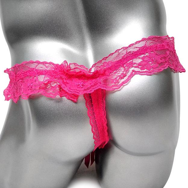 Lace & Bows Sissy Thong - Sissy Panty Shop