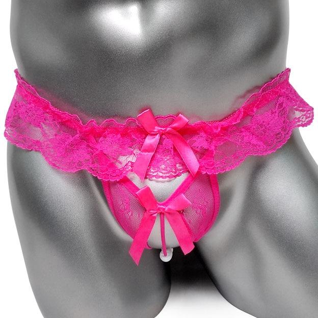 Ruffled Sissy Thong w/ Bows - Sissy Panty Shop