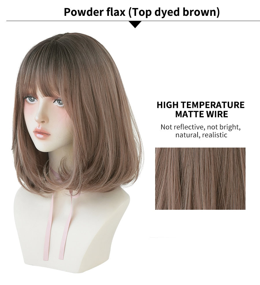 Short Straight Wig With Bangs - Sissy Panty Shop