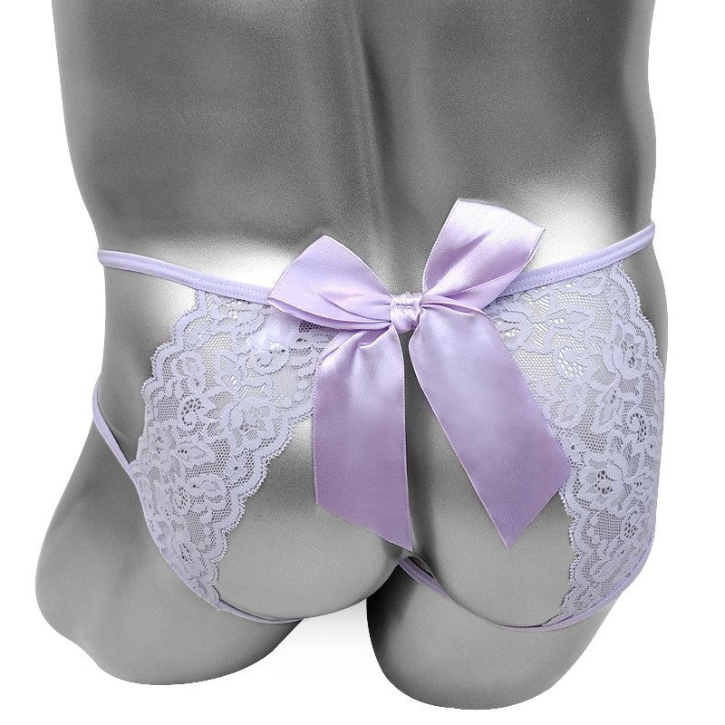 Open Butt Bow Crotchless Sissy Panties - Sissy Panty Shop