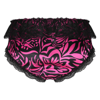 Ruffle Lace Satin Panties - Sissy Panty Shop