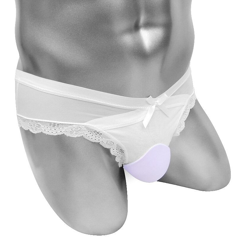 See Through Lace Sissy Pouch Panties - Sissy Panty Shop