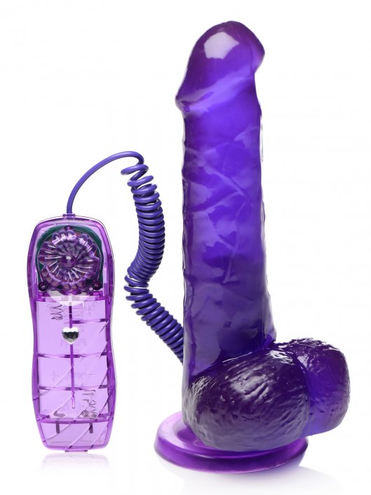 Sissy Lover Purple 7.5 Inch Suction Cup Vibrating Dildo
