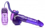 Sissy Lover Purple 7.5 Inch Suction Cup Vibrating Dildo - Sissy Panty Shop