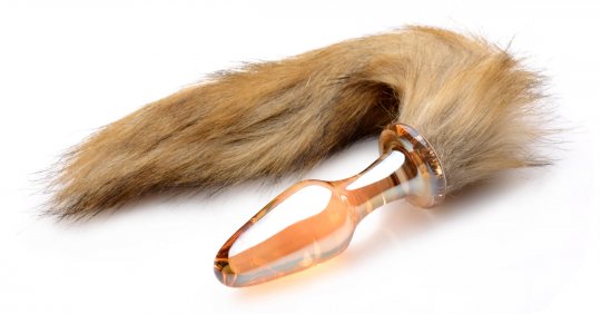 Sissy Fox Tail Glass Anal Plug