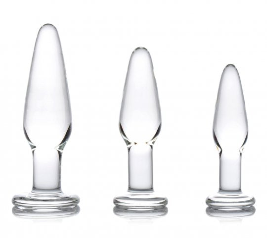 Sissy Dosha 3 Piece Glass Anal Plug Kit - Sissy Panty Shop