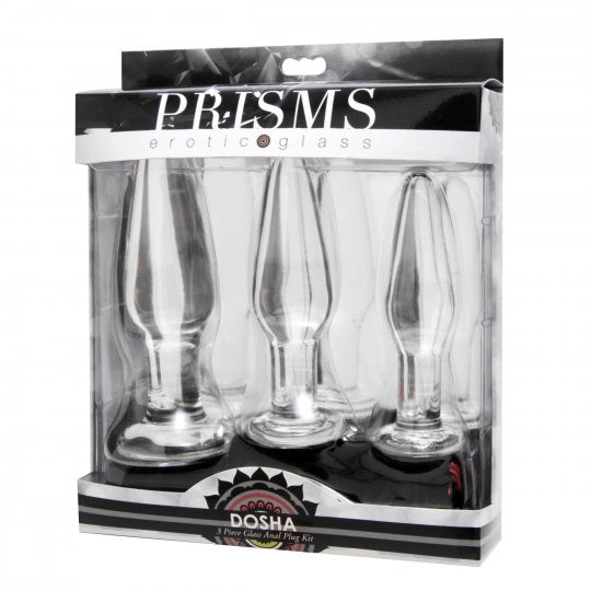 Sissy Dosha 3 Piece Glass Anal Plug Kit - Sissy Panty Shop