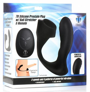 7X Silicone Prostate Plug with Ball Stretcher and Remote - Sissy Panty Shop