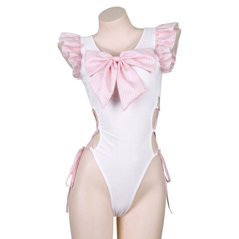 Sissy Monica Bows & Ruffles Bodysuit - Sissy Panty Shop