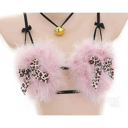 Pink Furry Bikini Lingerie Set - Sissy Panty Shop