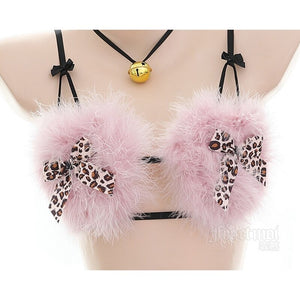 Pink Furry Bikini Lingerie Set - Sissy Panty Shop