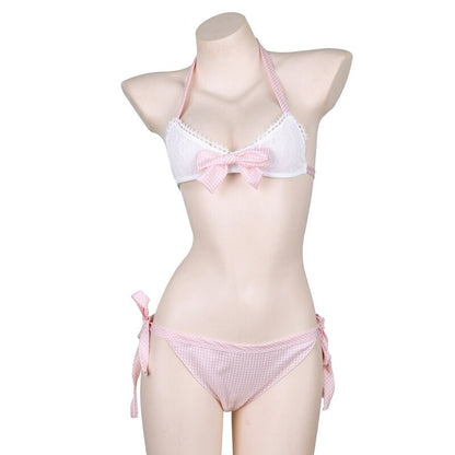 Sissy Mariah Plaid Bow Bikini - Sissy Panty Shop