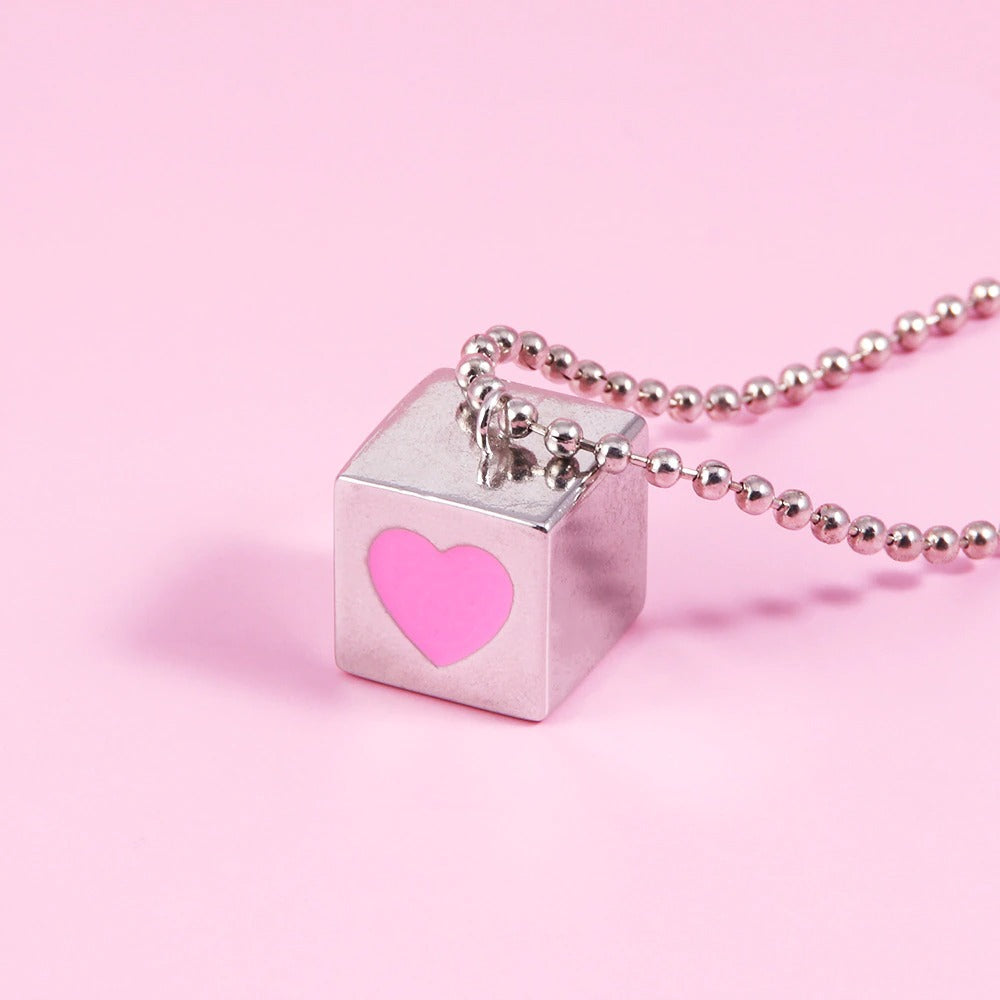 Sweet Pink Sissy Heart Love Necklace - Sissy Panty Shop