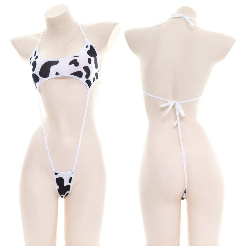 Cow Print Bodysuit - Sissy Panty Shop