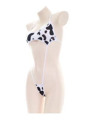 Cow Print Bodysuit - Sissy Panty Shop