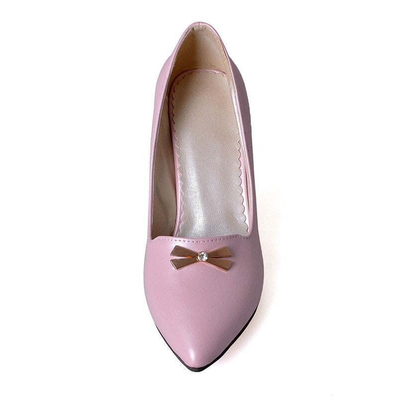 Sissy Shoes - Pink Wedge Pumps