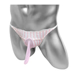 Pink Striped Sissy Panties With Penis Sheath Pouch - Sissy Panty Shop
