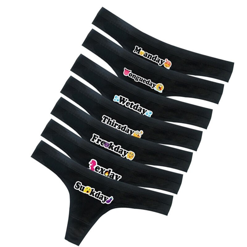 7 Day Slutty Sissy Sex Thong Panty Set - Sissy Panty Shop