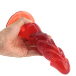 See- Through Red Curved Penis With Suction Cup - Sissy Panty Shop