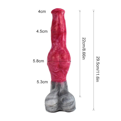 Long Dog Silicone Penis Dildo With Suction Cup - Sissy Panty Shop