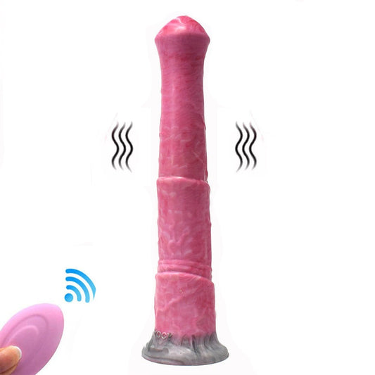 Horse Dildo Suction Cup Vibrator With Remote - Sissy Panty Shop