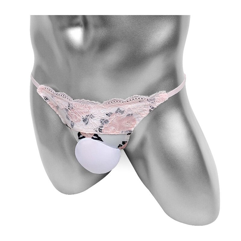 Floral Lace Sissy Pouch Panties - Sissy Panty Shop