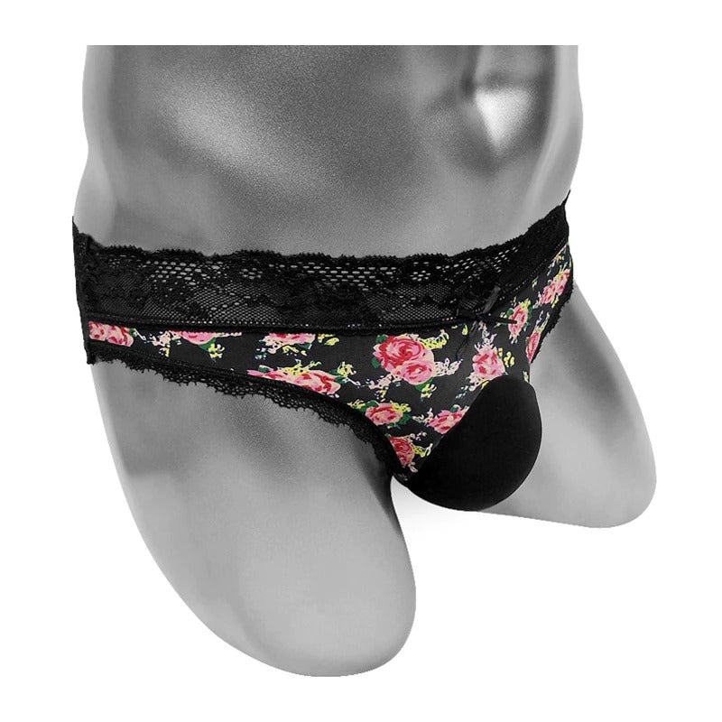 Floral Lace Sissy Pouch Panties - Sissy Panty Shop