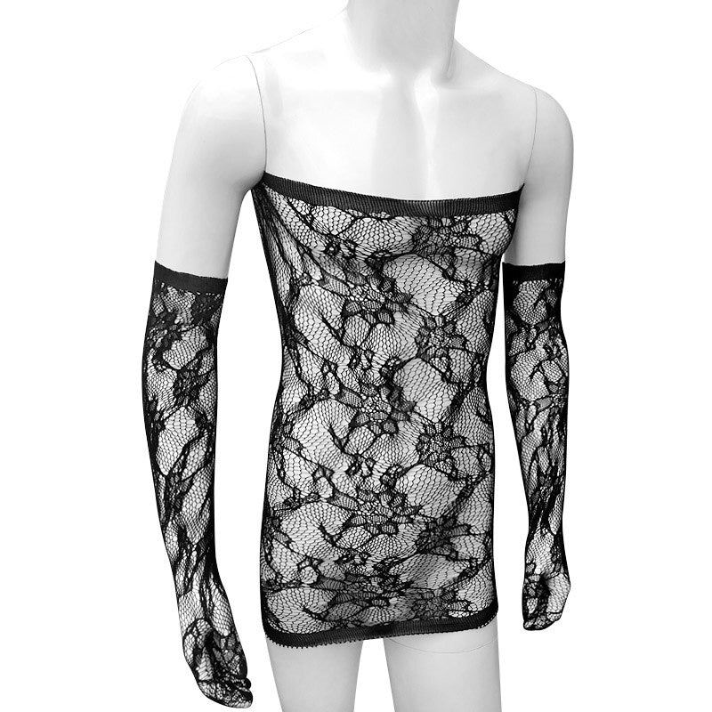 Floral Mesh See Through Lingerie Set - Sissy Panty Shop