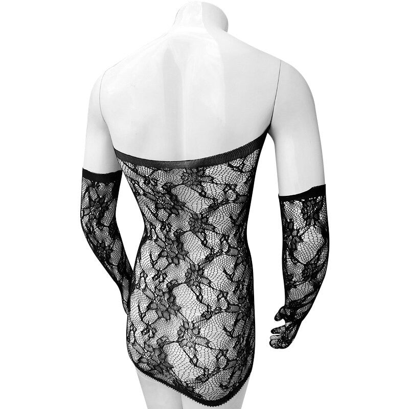 Floral Mesh See Through Lingerie Set - Sissy Panty Shop