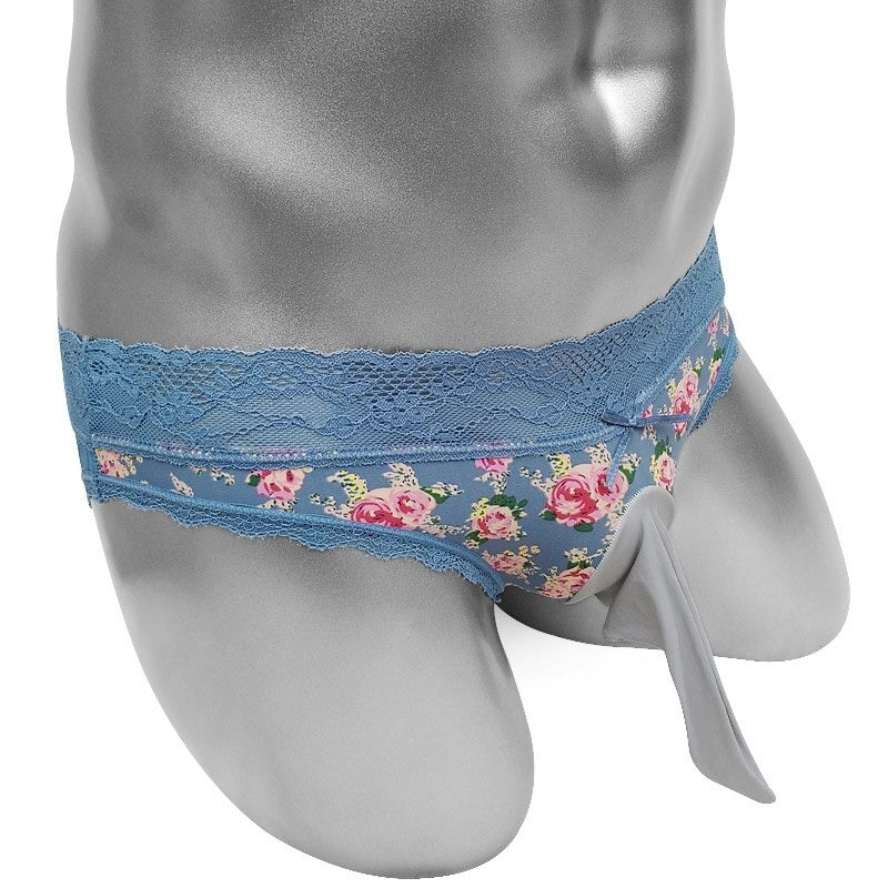 See Through Butt Lace Sissy Panties with Penis Sheath - Sissy Panty Shop