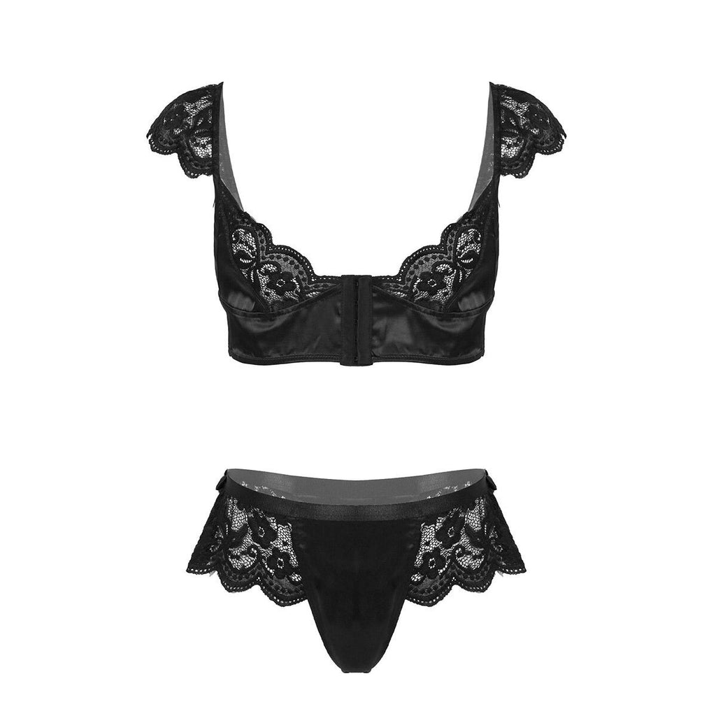 Satin & Lace Lingerie Set - Sissy Panty Shop