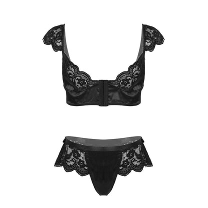 Satin & Lace Lingerie Set - Sissy Panty Shop