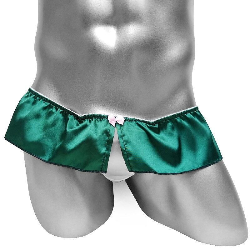 Satin Skirted Mens Thong - Sissy Panty Shop