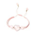 Rose Quartz Pink Heart Bracelet - Sissy Panty Shop