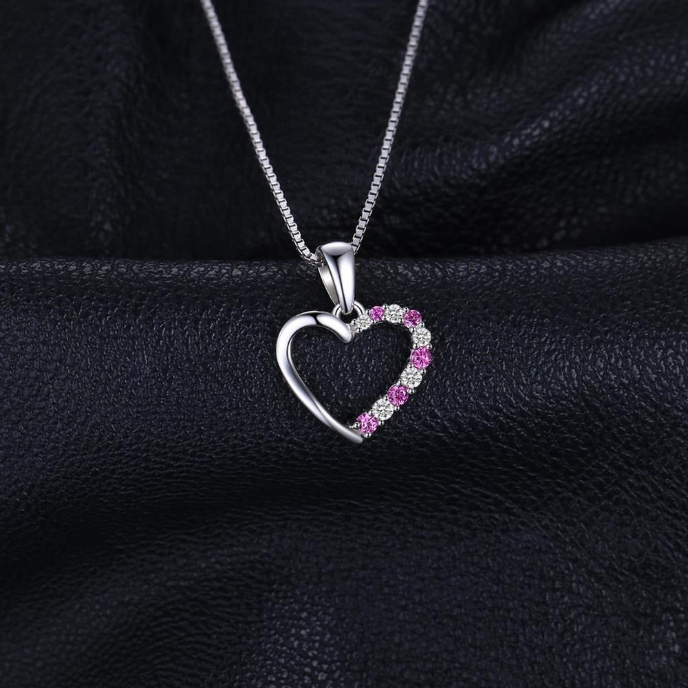 Sterling Silver Pink Heart Sissy Necklace - Sissy Panty Shop
