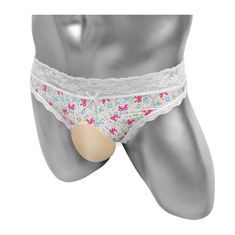 Lace Floral Mens Bulge Pouch Panties - Sissy Panty Shop