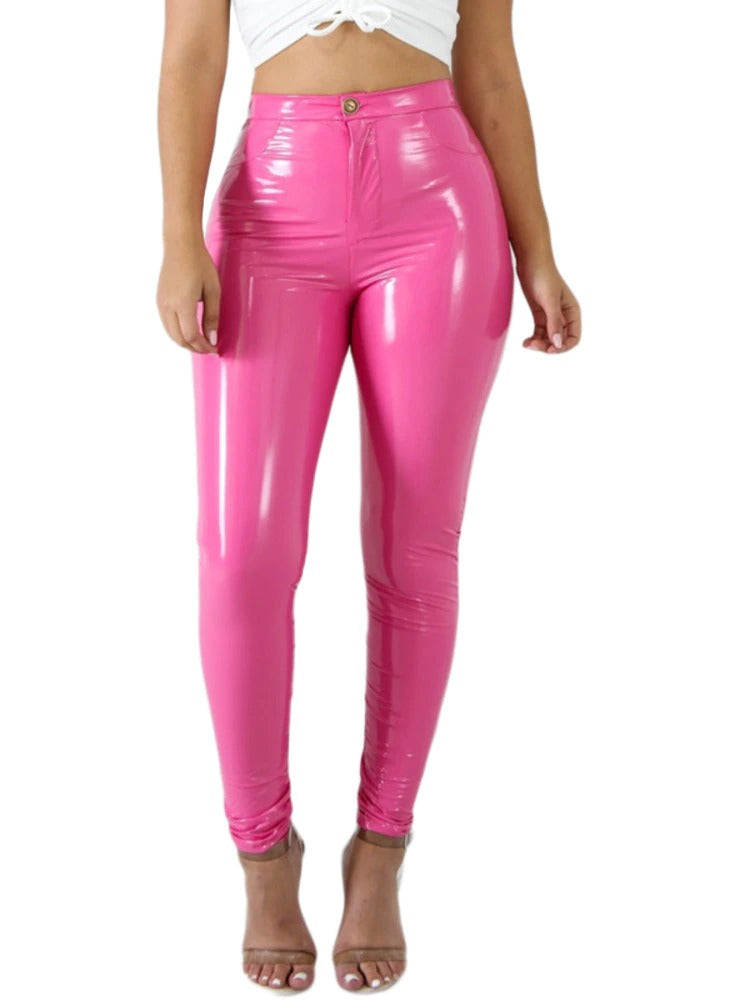 Sissy Lola Pink Leather Pants - Sissy Panty Shop