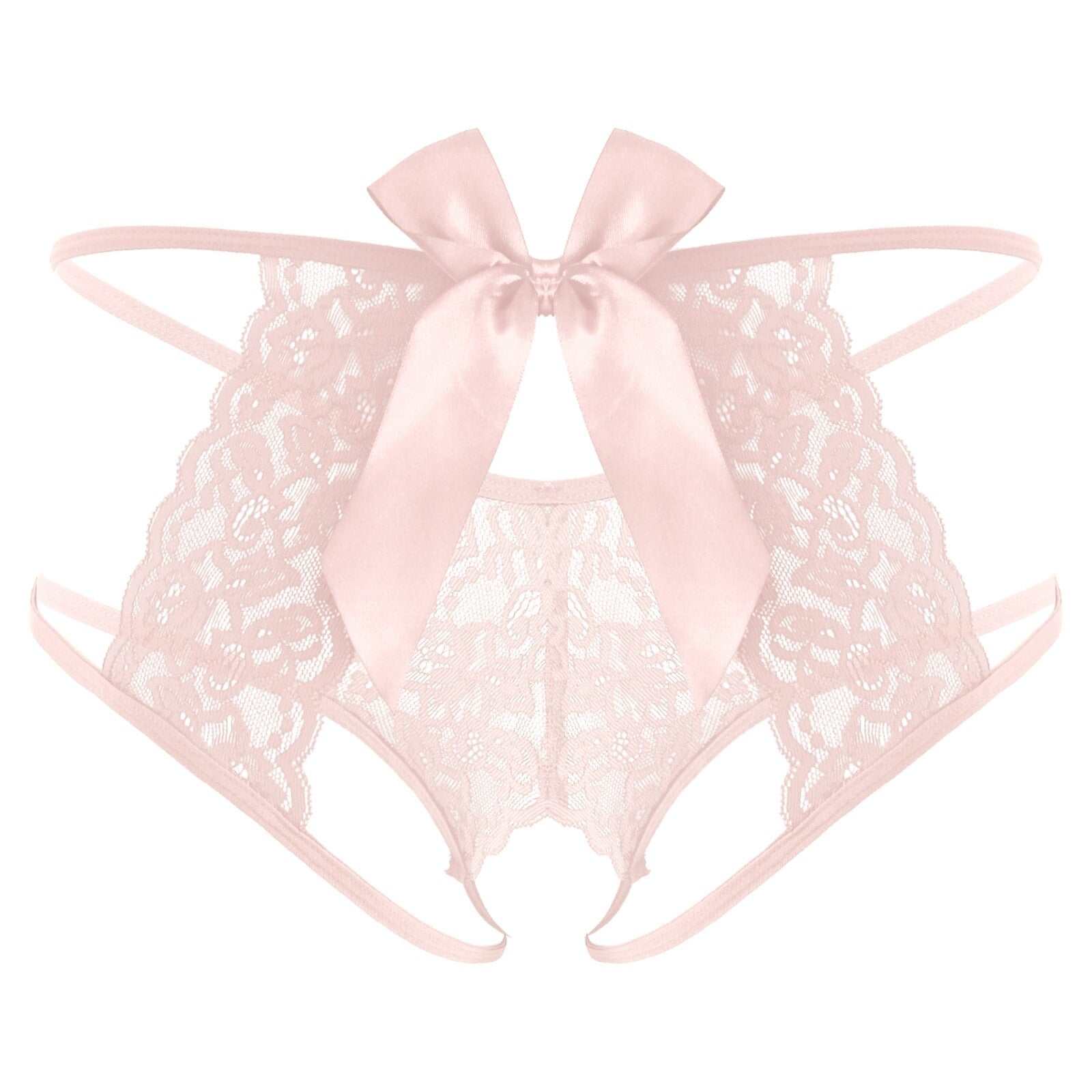 Sissy Lola Bowknot Crotchless Panty - Sissy Panty Shop