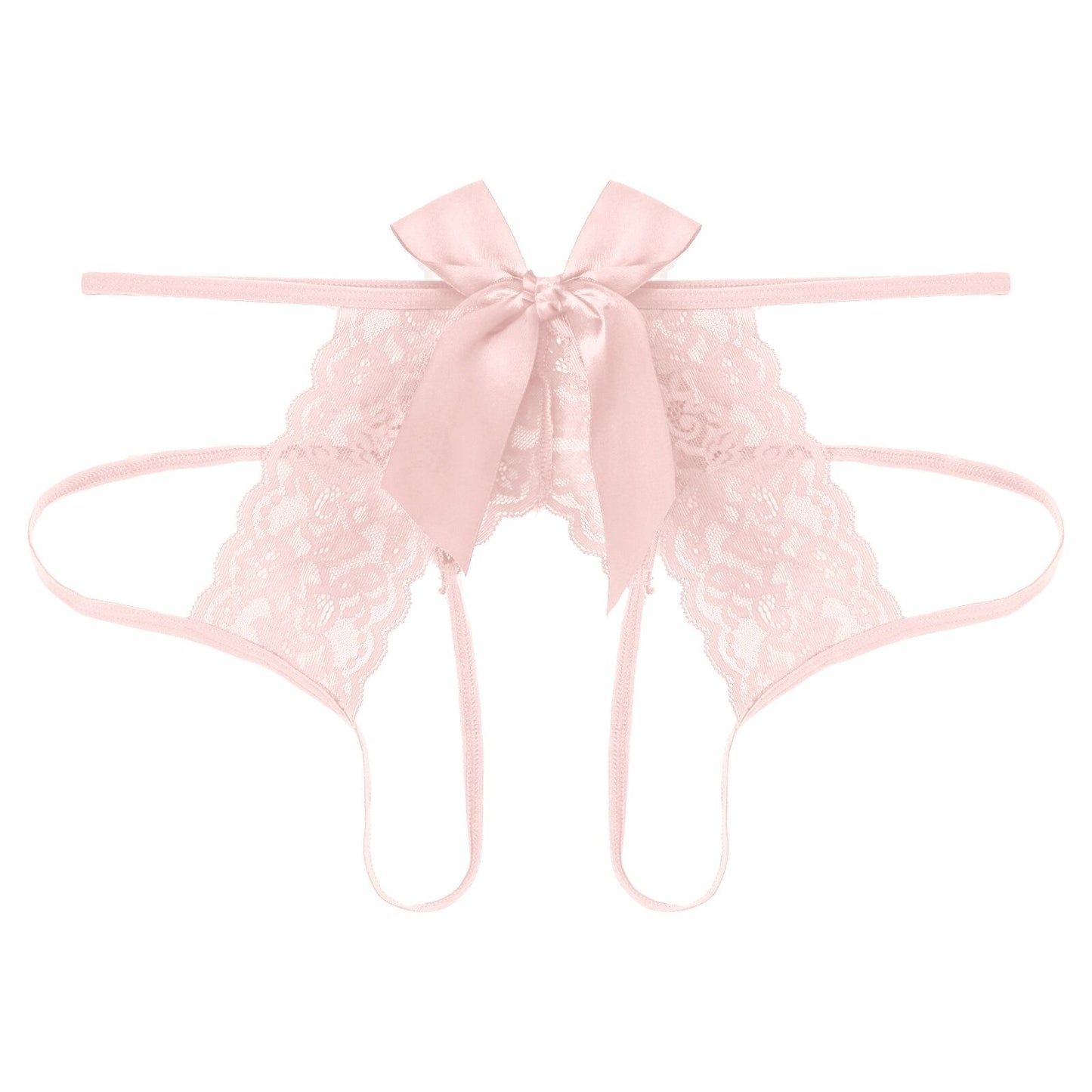 Sissy Lola Bowknot Crotchless Panty - Sissy Panty Shop