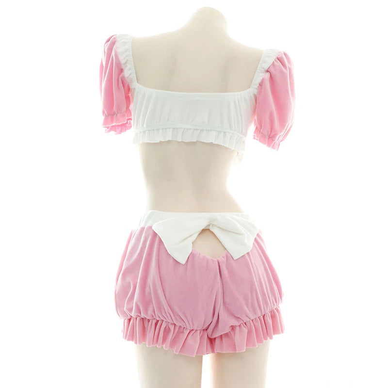 Puff Sleeve Lingerie Set - Sissy Panty Shop