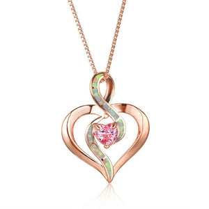 Pink Sissy Heart Love Necklace - Sissy Panty Shop