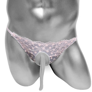 Pink Polka Dot Sissy Panties With Penis Sheath Pouch - Sissy Panty Shop